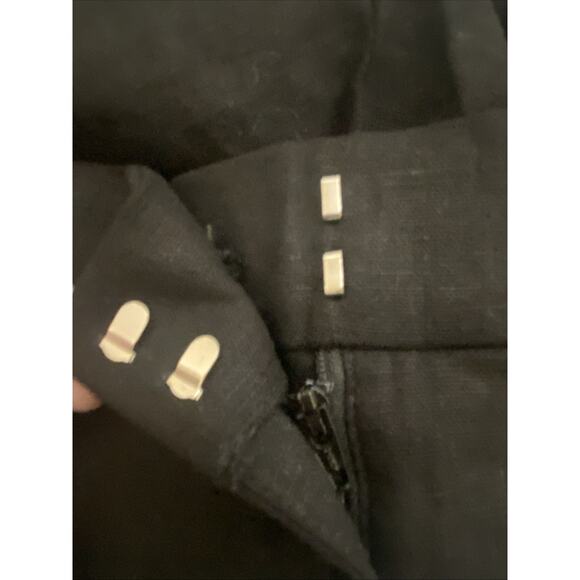 J.Crew Size 12 Black Linen Blend Shorts Women Elastic Waist In Back - Picture 4 of 6